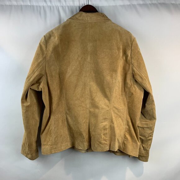 Siena 100% Suede Leather Tan Jacket - Picture 8 of 9